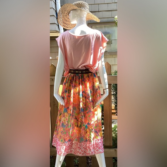 Bright And Colourful Boho Floral Skirt With 1/2 Slip - Picture 2 of 12